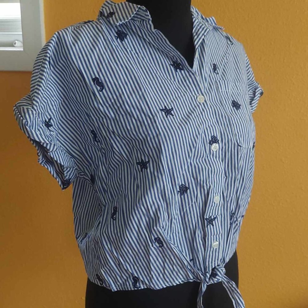 Marc New York tie front shirt